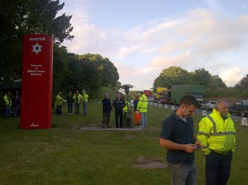 Protest outside the Milford Haven refinery June 2008