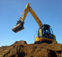 A mountain of topsoil